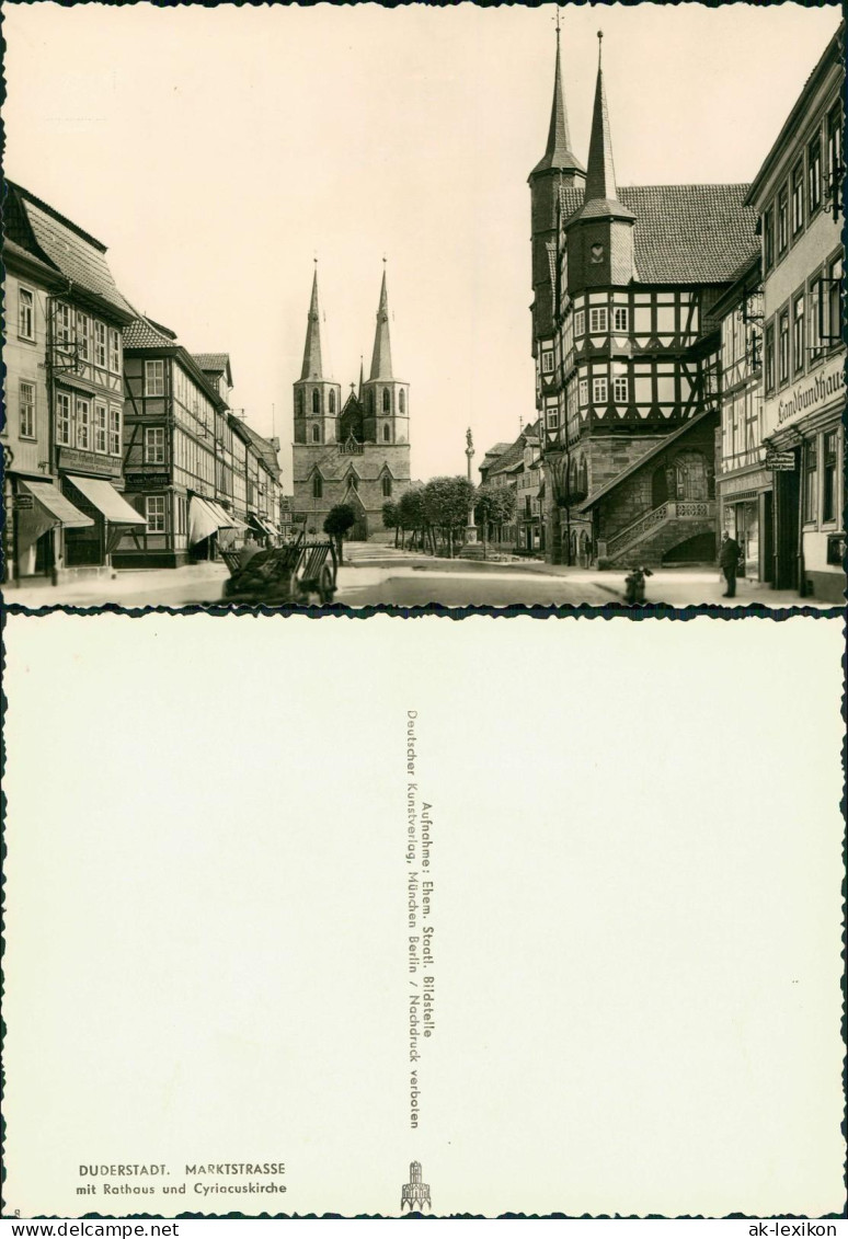 Ansichtskarte Duderstadt Marktstraße - Fotokarte 1961 - Duderstadt