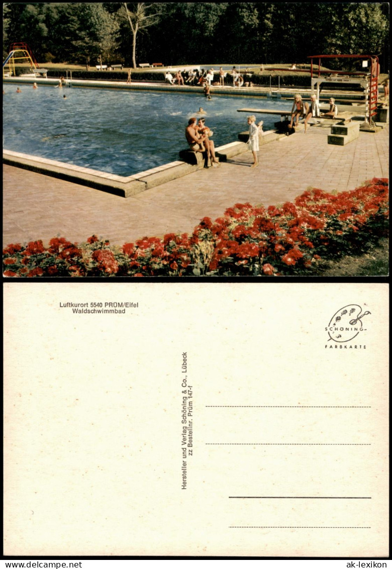 Ansichtskarte Prüm Waldschwimmbad Schwimmbad Freibad 1960 - Pruem
