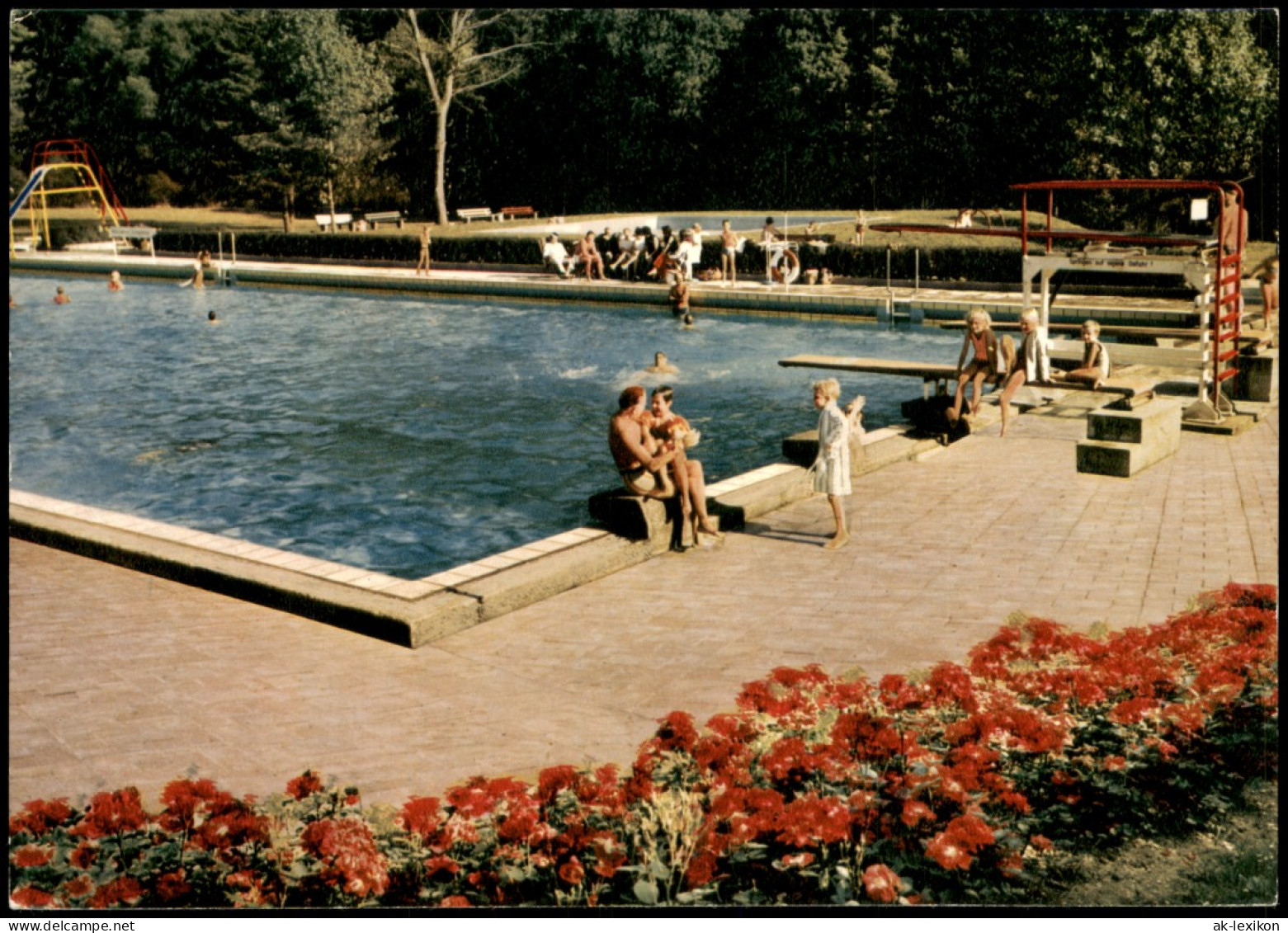 Ansichtskarte Prüm Waldschwimmbad Schwimmbad Freibad 1960 - Pruem