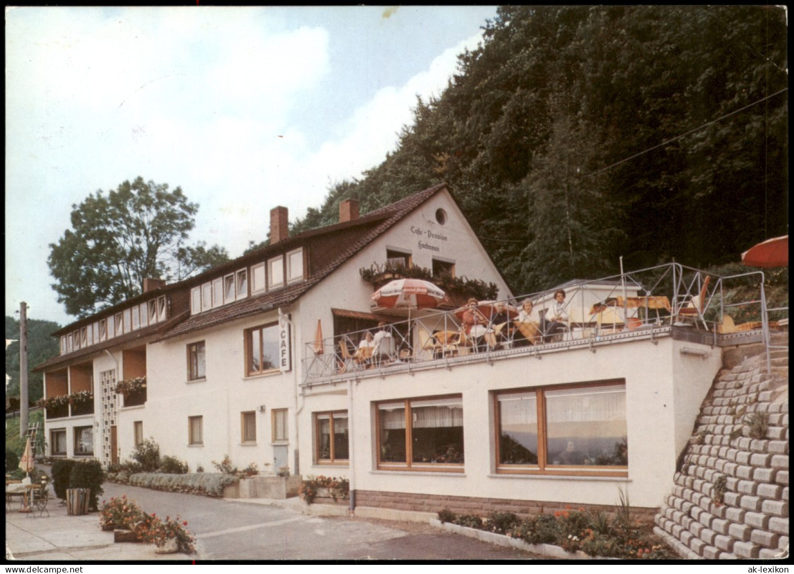 Ansichtskarte Rinteln Café Pension Hartmann Höhenweg 1988 - Rinteln