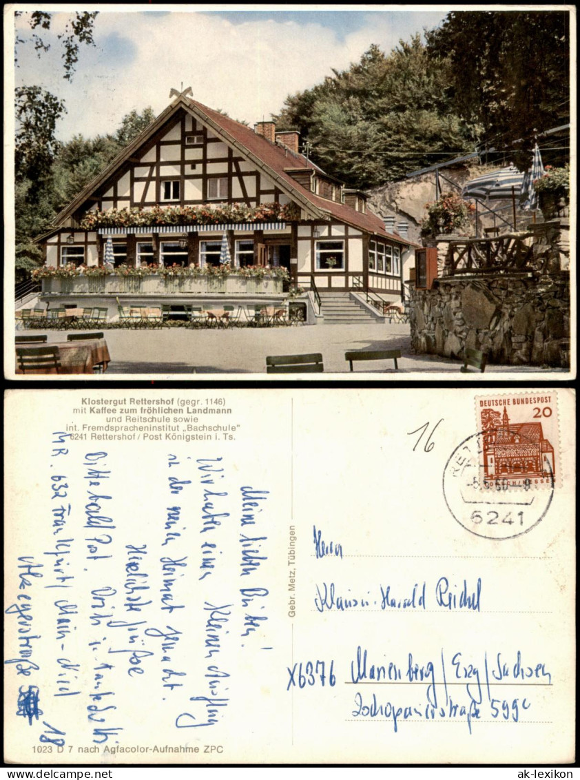 Königstein (Taunus) Rettershof Mit Kaffee Zum Fröhlichen Landmann 1960 - Koenigstein