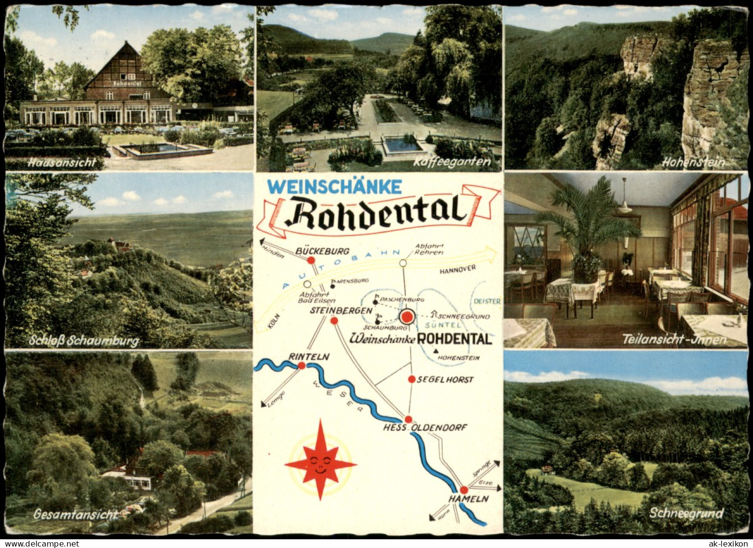 Hessisch Oldendorf   Rohdental Mit Weinschänke, Mehrbildkarte 1967 - Hessisch-Oldendorf