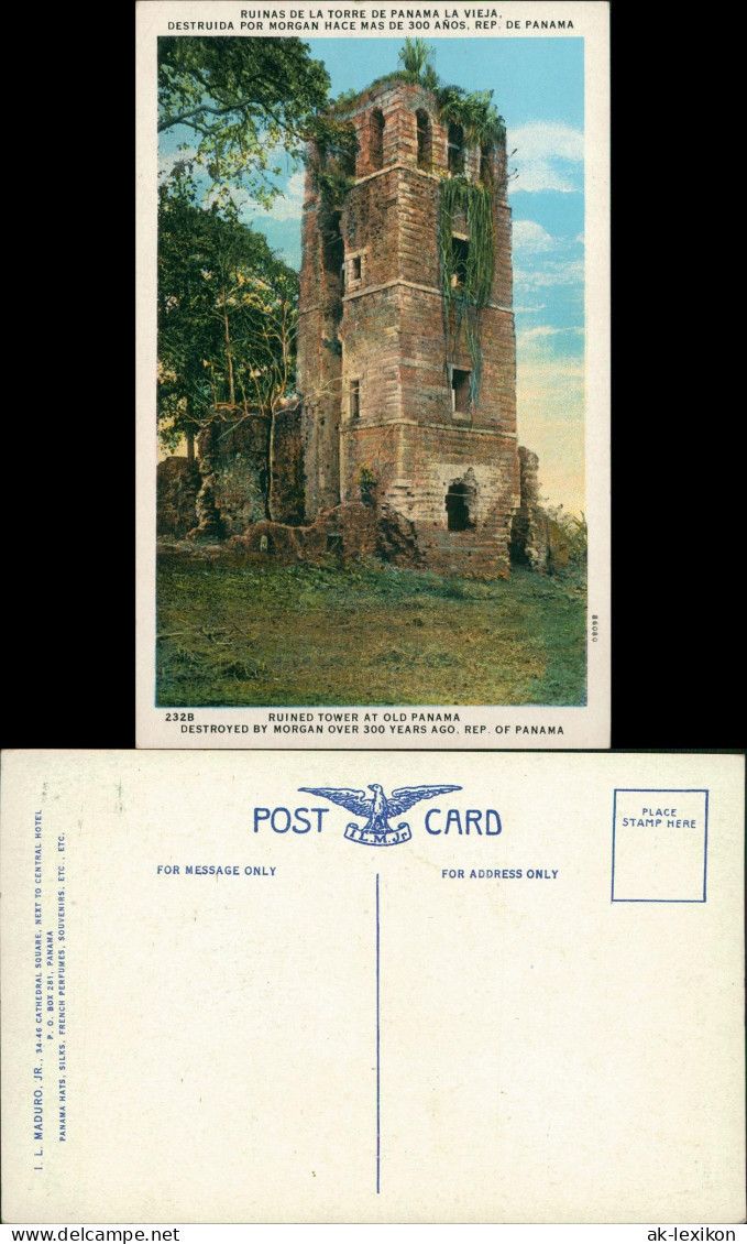 Postcard Panama-Stadt Panamá Ruinas De La Torre 1932 - Panamá