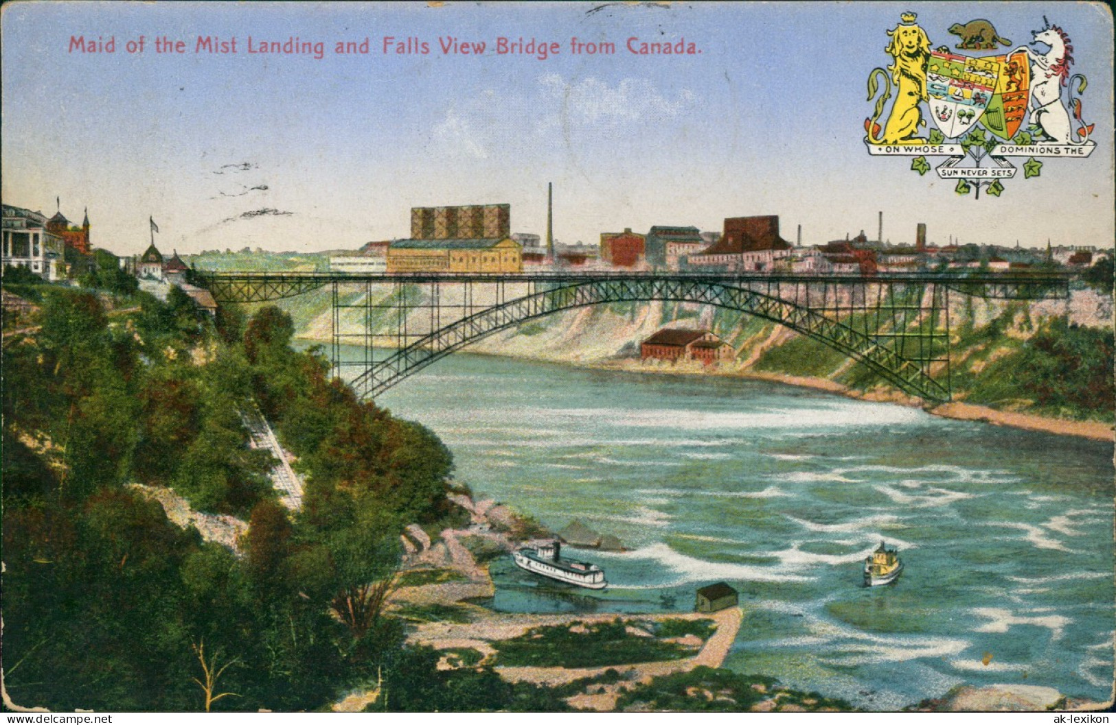 Niagara Falls (Ontario)  Landing And Falls View Bridge From Canada 1931 - Niagarafälle