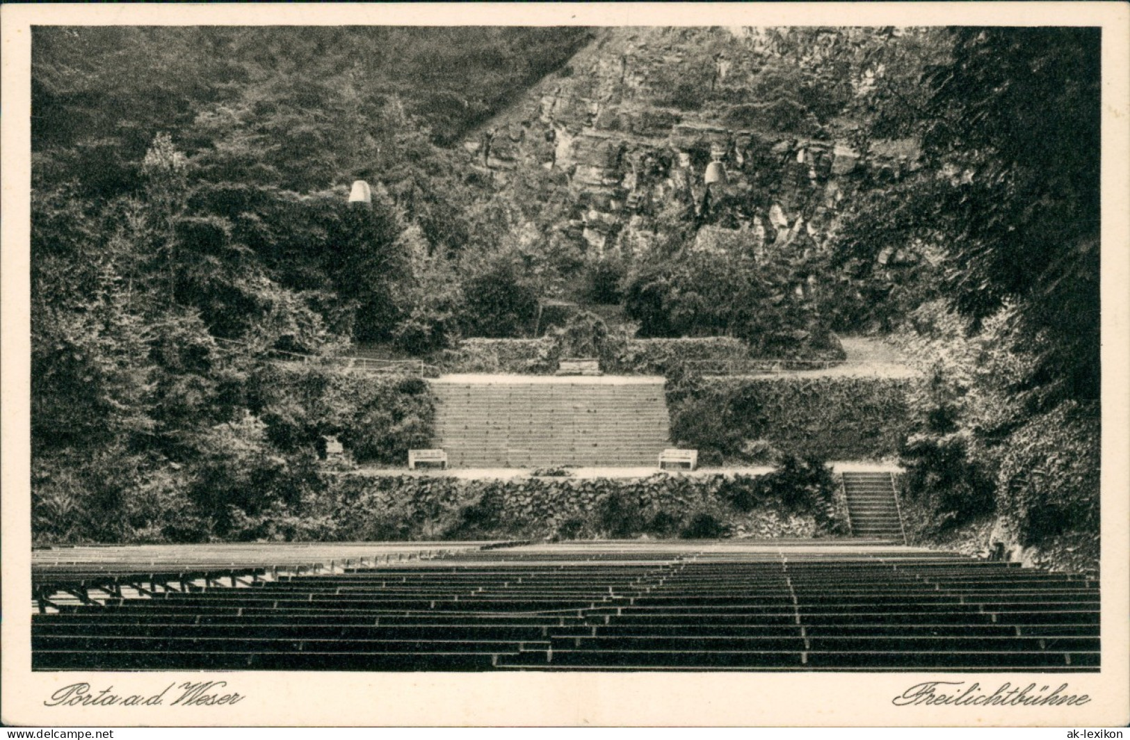 Ansichtskarte Porta Westfalica Freilichtbühne. 1939 - Porta Westfalica