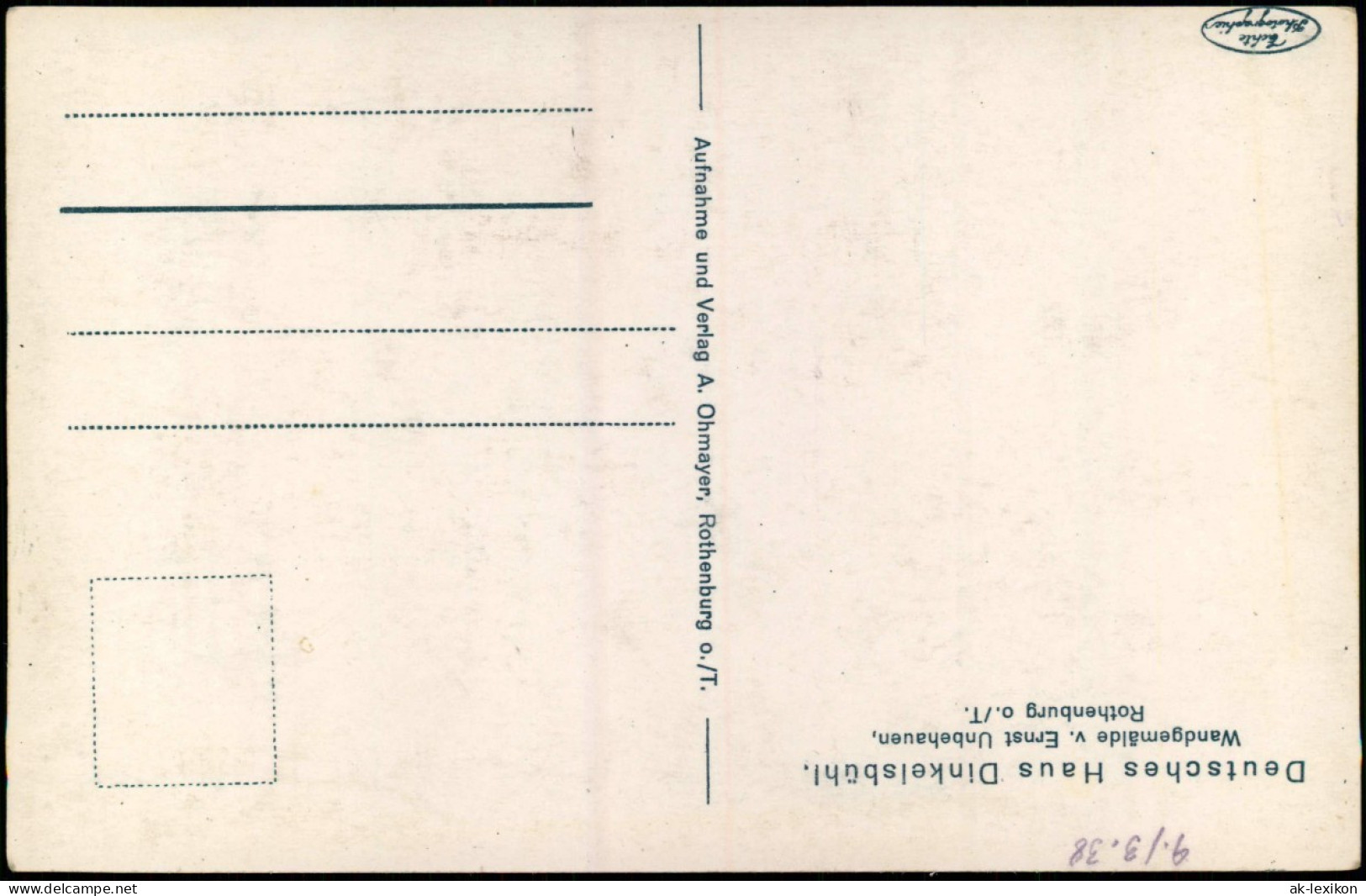 Ansichtskarte Dinkelsbühl Deutsches Haus Dinkelsbühl - Wandgemälde 1932 - Dinkelsbühl