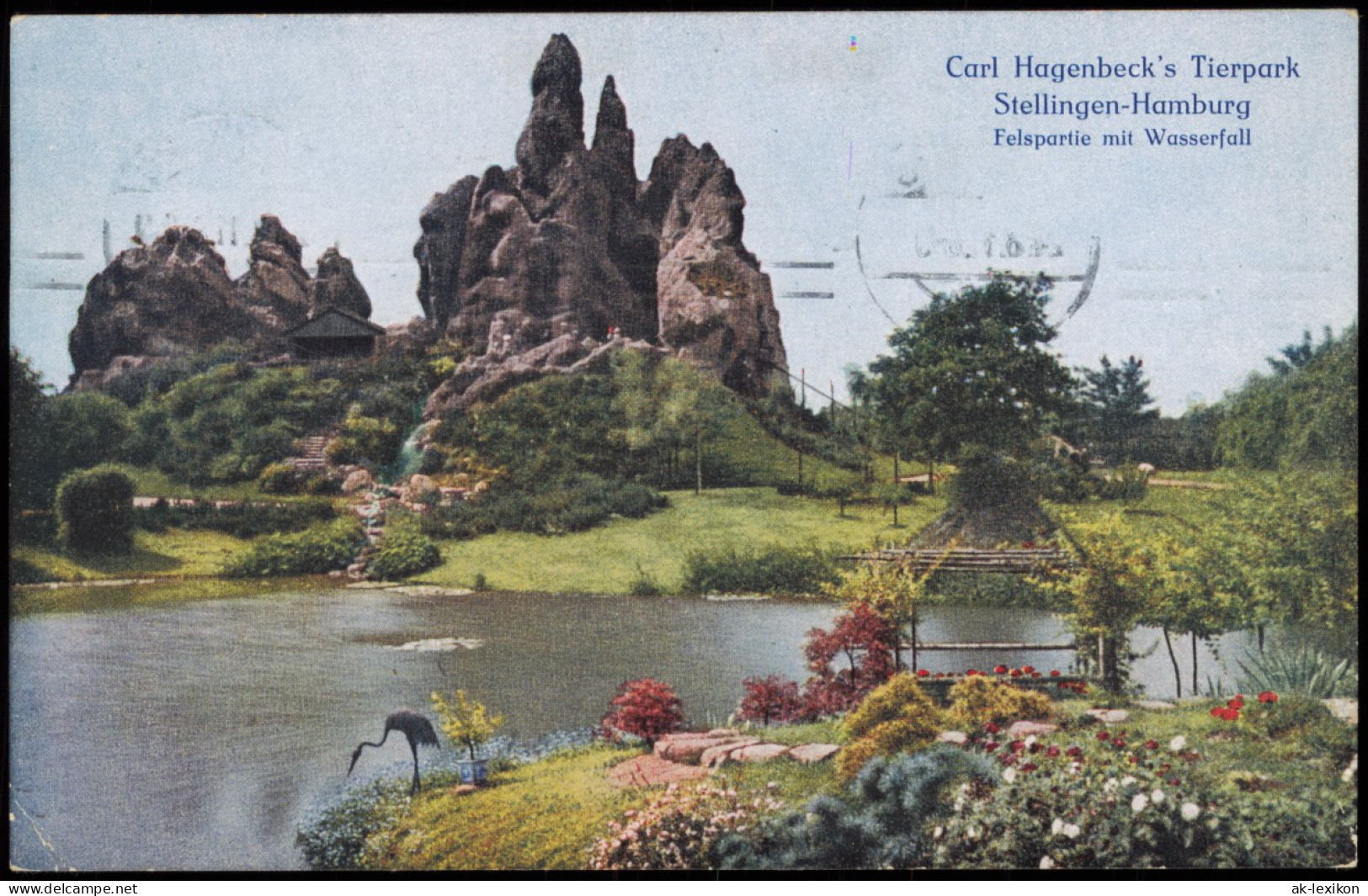 Stellingen-Hamburg Carl Hagenbeck's Tierpark Felspartie Mit Wasserfall 1811 - Stellingen