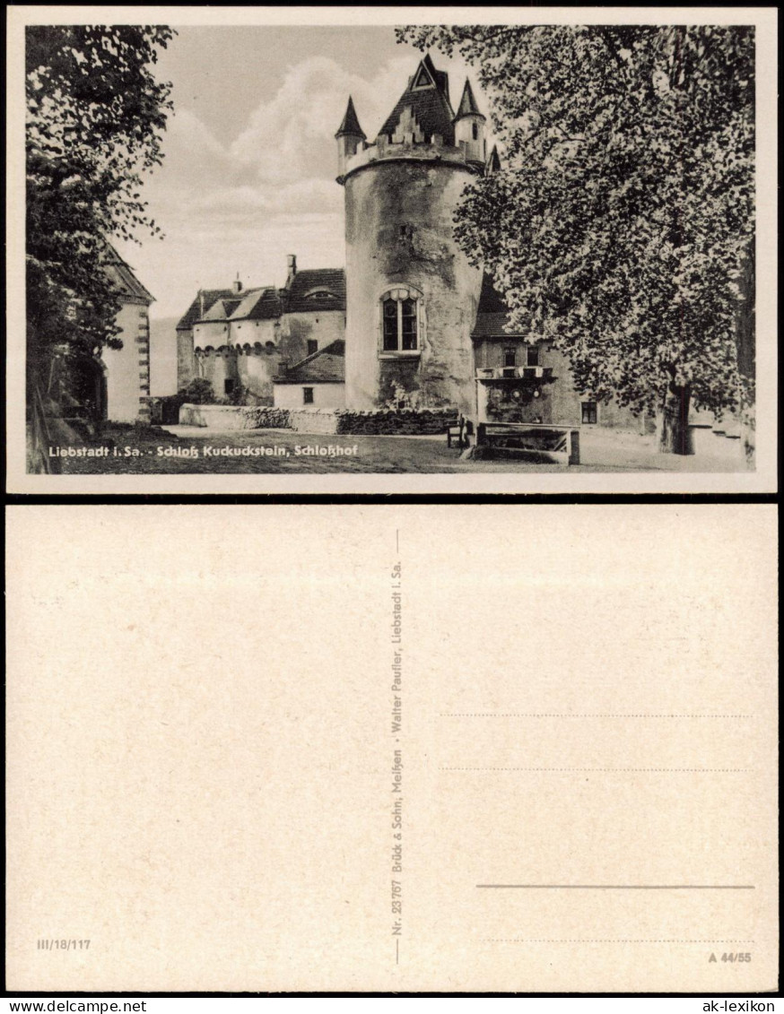 Ansichtskarte Liebstadt Schloß Kuckuckstein - Hof 1929 - Liebstadt