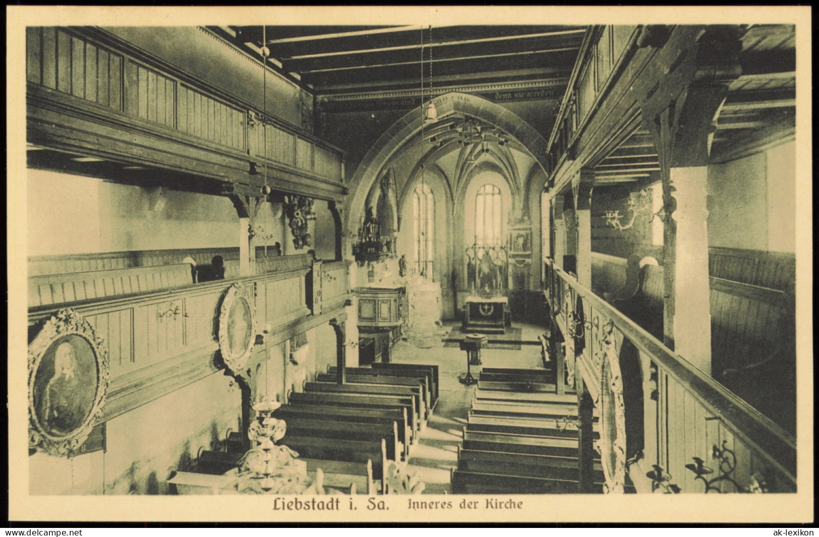 Ansichtskarte Liebstadt Inneres Der Kirche 1925 - Liebstadt