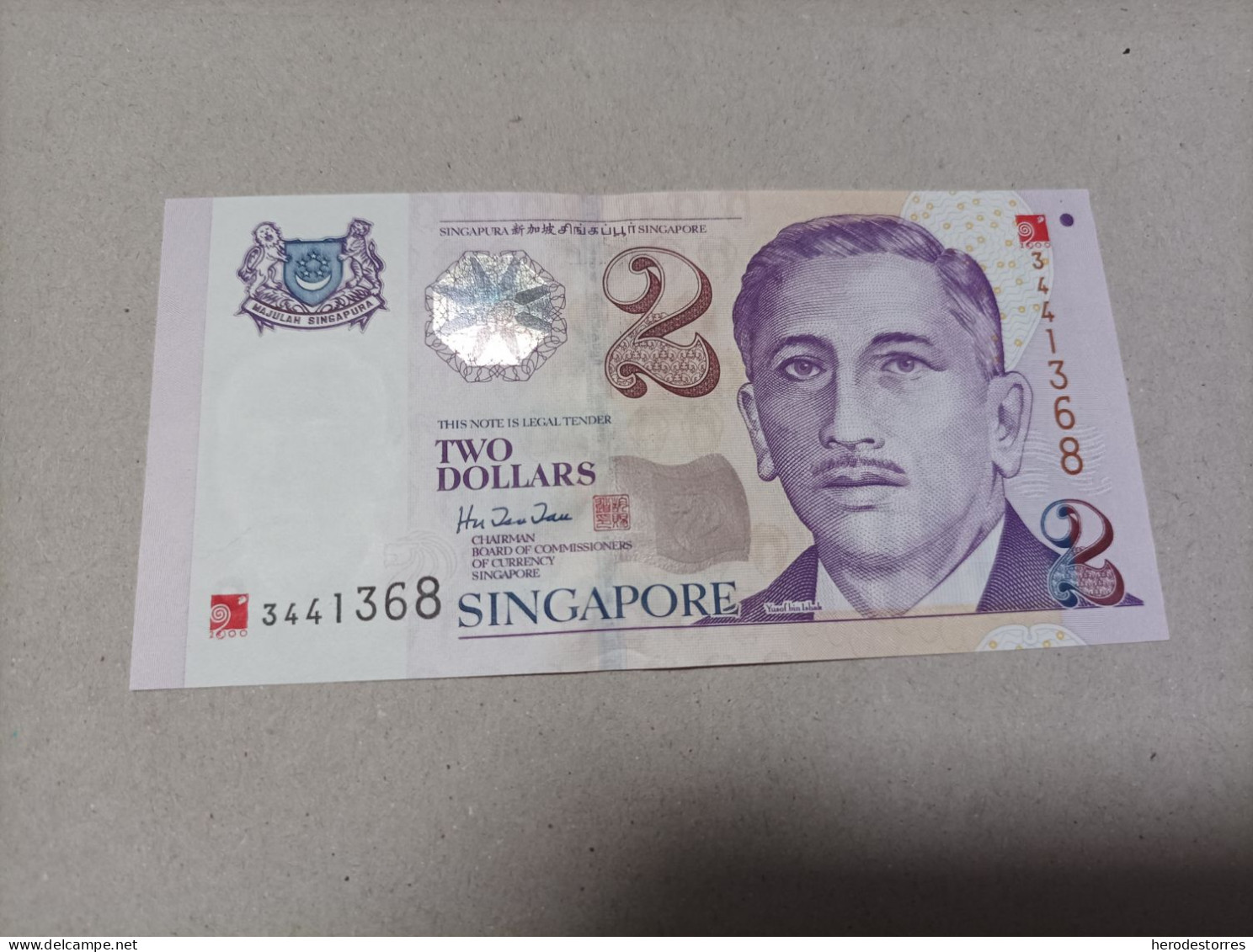 Billete Singapur, 2 Dólares, Año 2000, UNC - Singapore