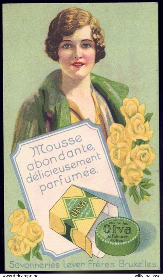+++ Carte Parfumée - Publicité Savon De Toilette OLVA - Zeep - Savonneries LEVER Frères BRUXELLES  // - Vintage (until 1960)