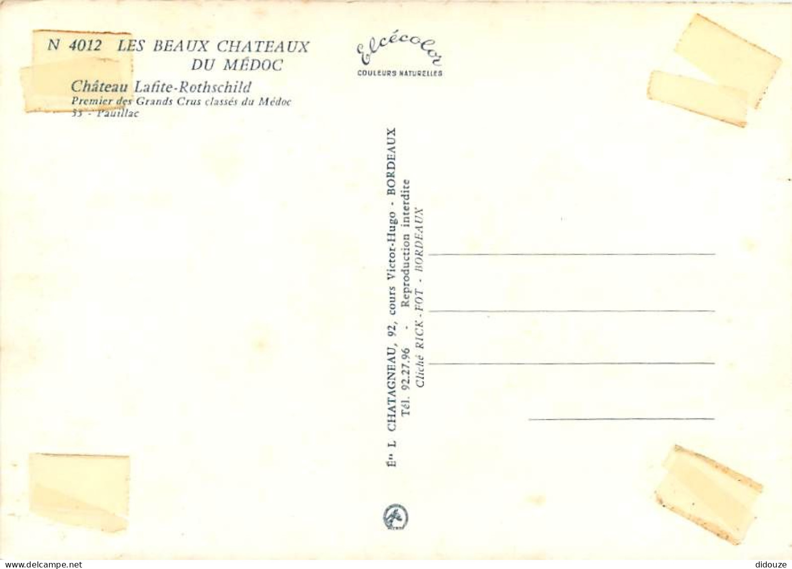33 - Pauillac - Château Lafite-Rothschild - CPM - Voir Scans Recto-Verso - Pauillac