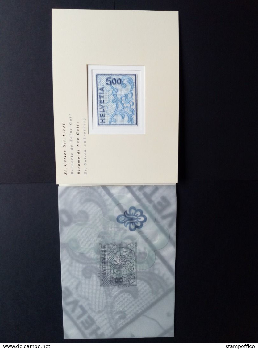 SCHWEIZ Mi. Nr. 1726 POSTFRISCH(MINT) STICKEREIMARKE 2000 IN SONDERMAPPE - Unused Stamps