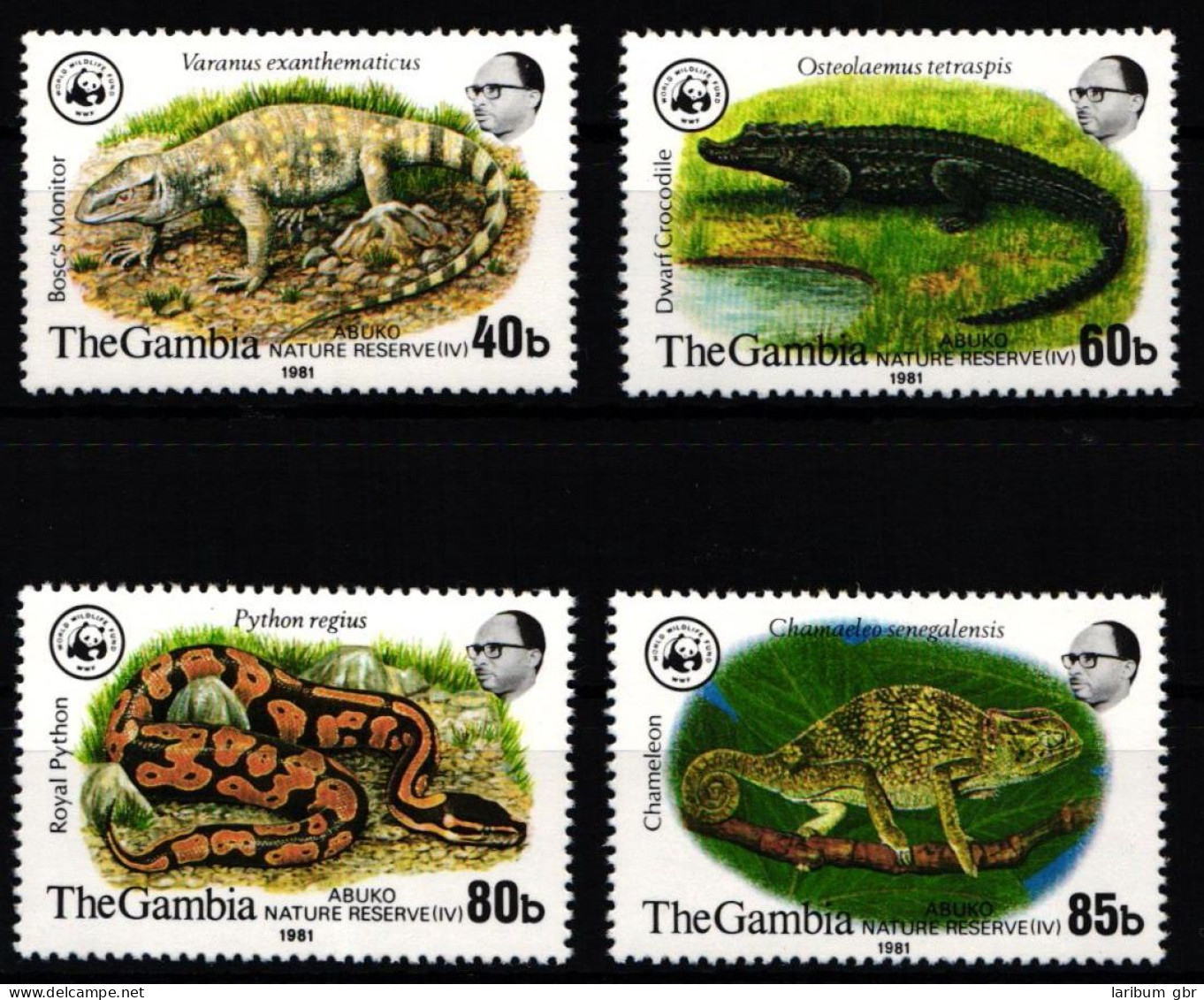 Gambia 430-433 Postfrisch Reptilien #NE931 - Gambia (1965-...)