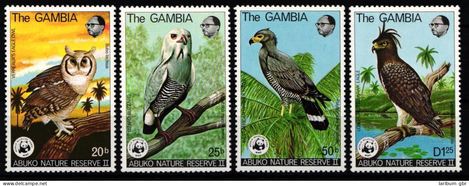 Gambia 374-377 Postfrisch Greifvögel #NE939 - Gambie (1965-...)