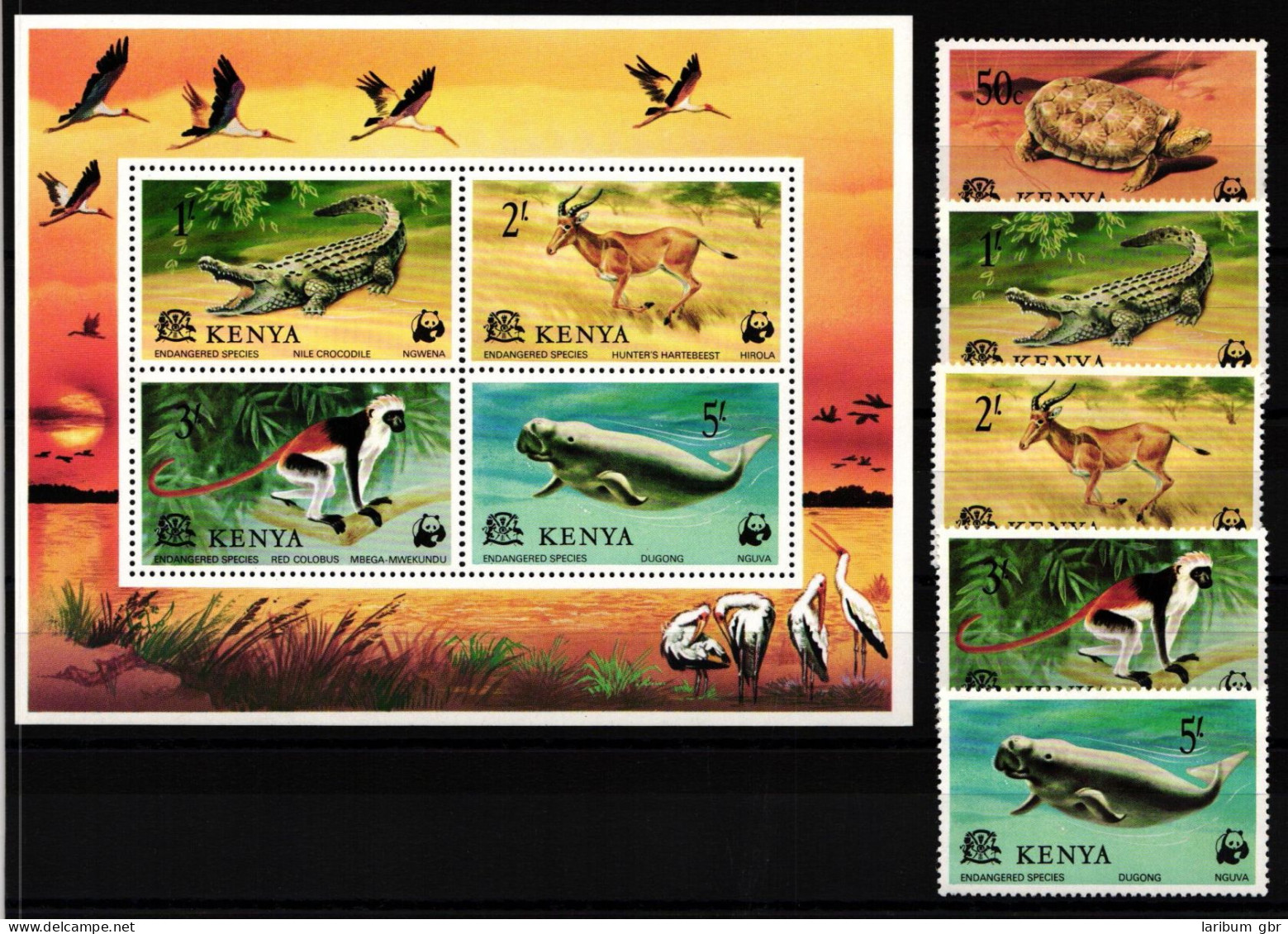 Kenia Block 10 + 87-91 Postfrisch Wildtiere #NE951 - Kenya (1963-...)