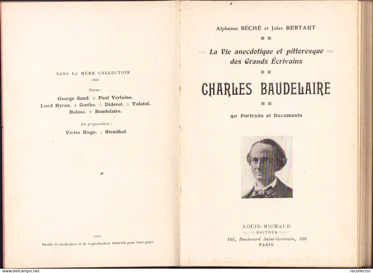 Charles Baudelaire 40 Portraits Et Documents Par Alphonse Séché Et Jules Bertaut C671 - Alte Bücher