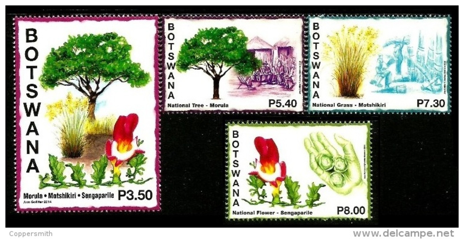 (263) Botswana  2014 / Plants / Flora / Flowers / Fleurs / Blumen / Bloemen  ** / Mnh  Michel 1002-05 - Botswana (1966-...)
