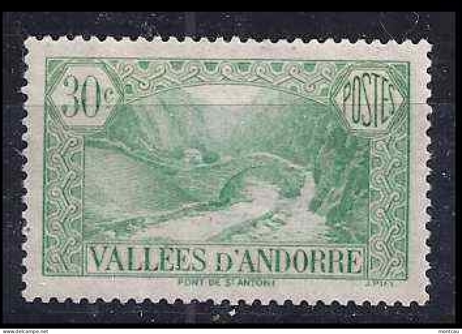 Andorra -Franc 1932 Paisaje 30 Cts Ed 32 (**) - Ongebruikt