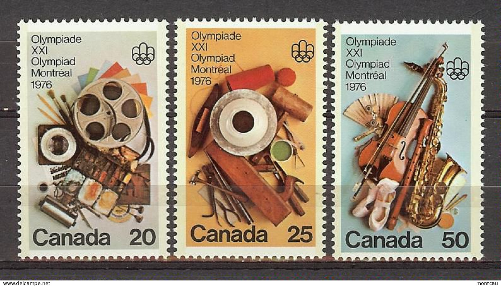 Canada 1976. JJ OO Montreal . Sc=684-86 (**) - Verano 1976: Montréal