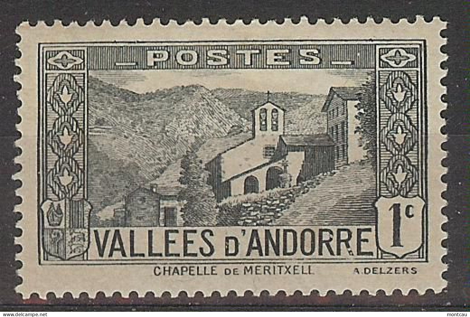 Andorra Fran. 1932 Paisajes 1 C Ed:24 (*) - Ongebruikt