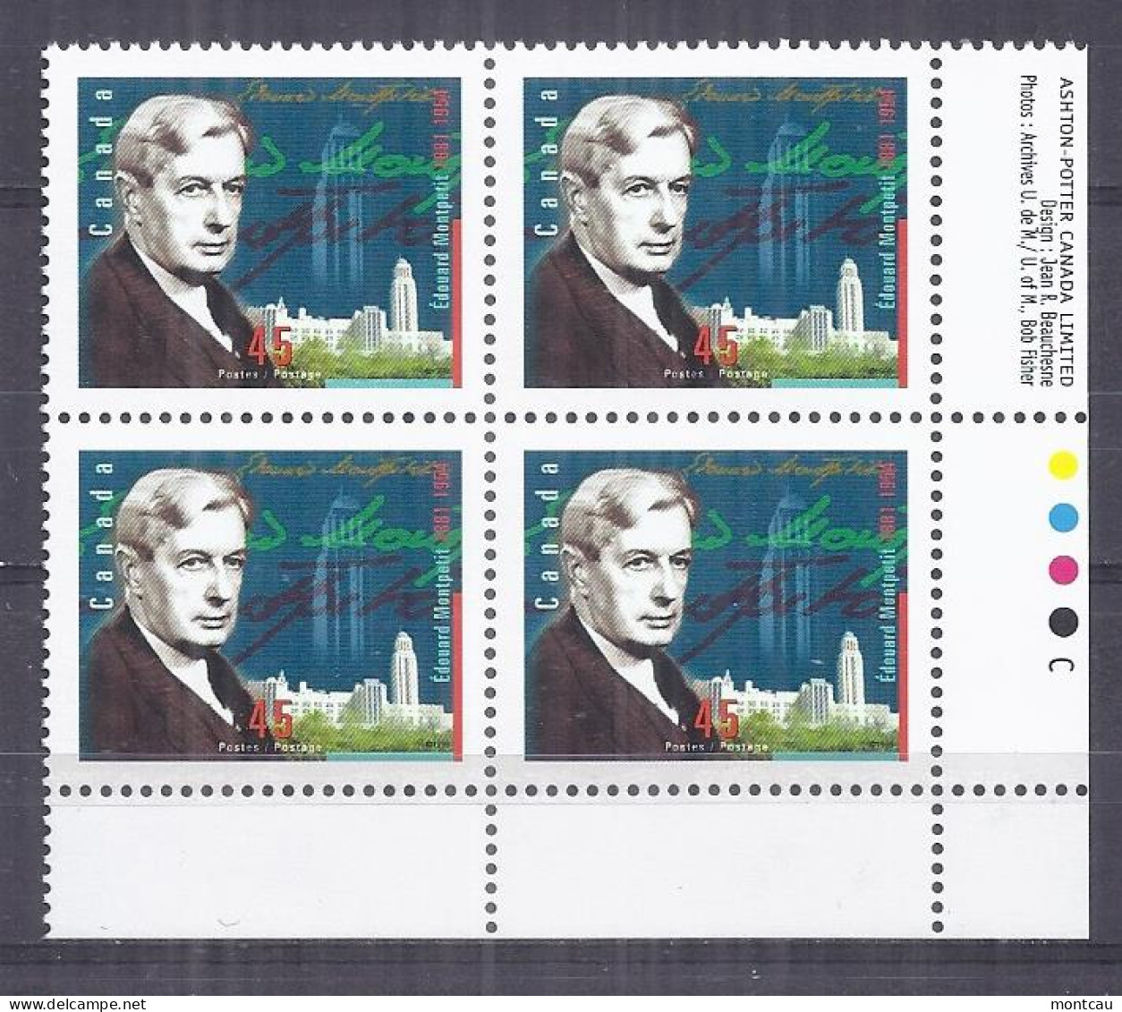 Canada 1996. Edouard Montpetit . Sc=1617 (**) - Neufs