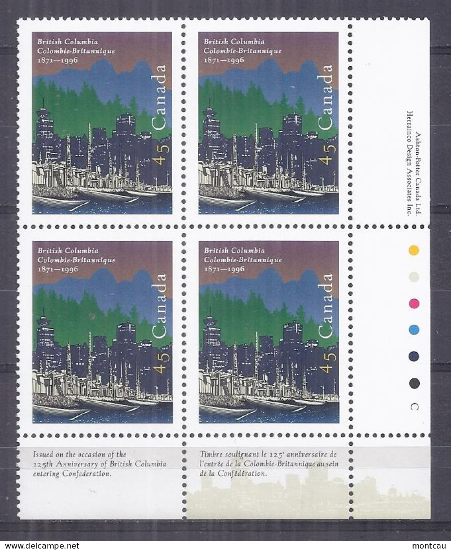 Canada 1996. Columbia Britanica . Sc=1613 (**) - Neufs