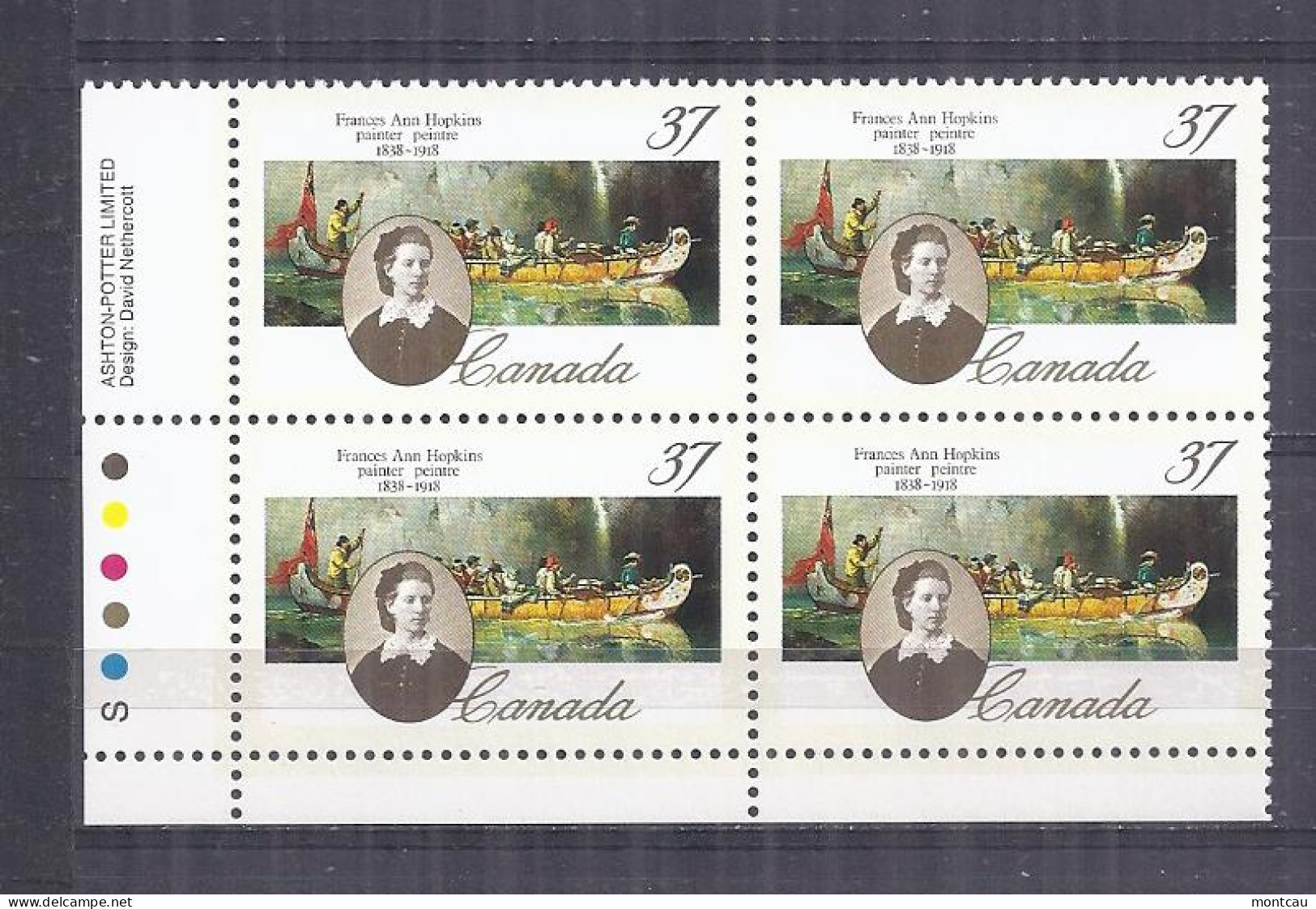Canada 1988. Frances Hopkins . Sc=1227 (**) - Unused Stamps