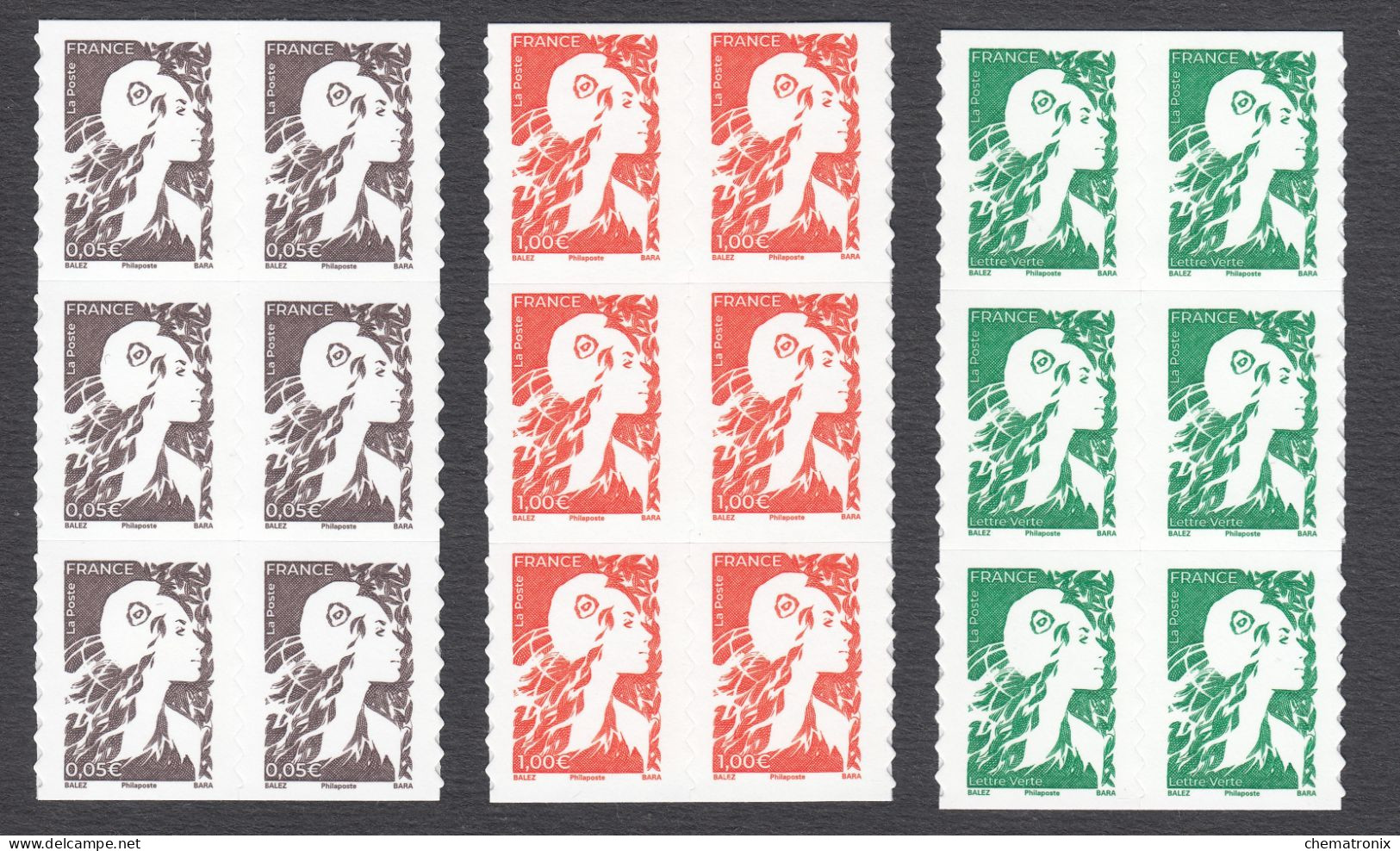 Marianne De L’avenir - Adhésifs De Feuille (3v) - 6 Timbres - Neufs** - 2023-... Marianne De L’avenir