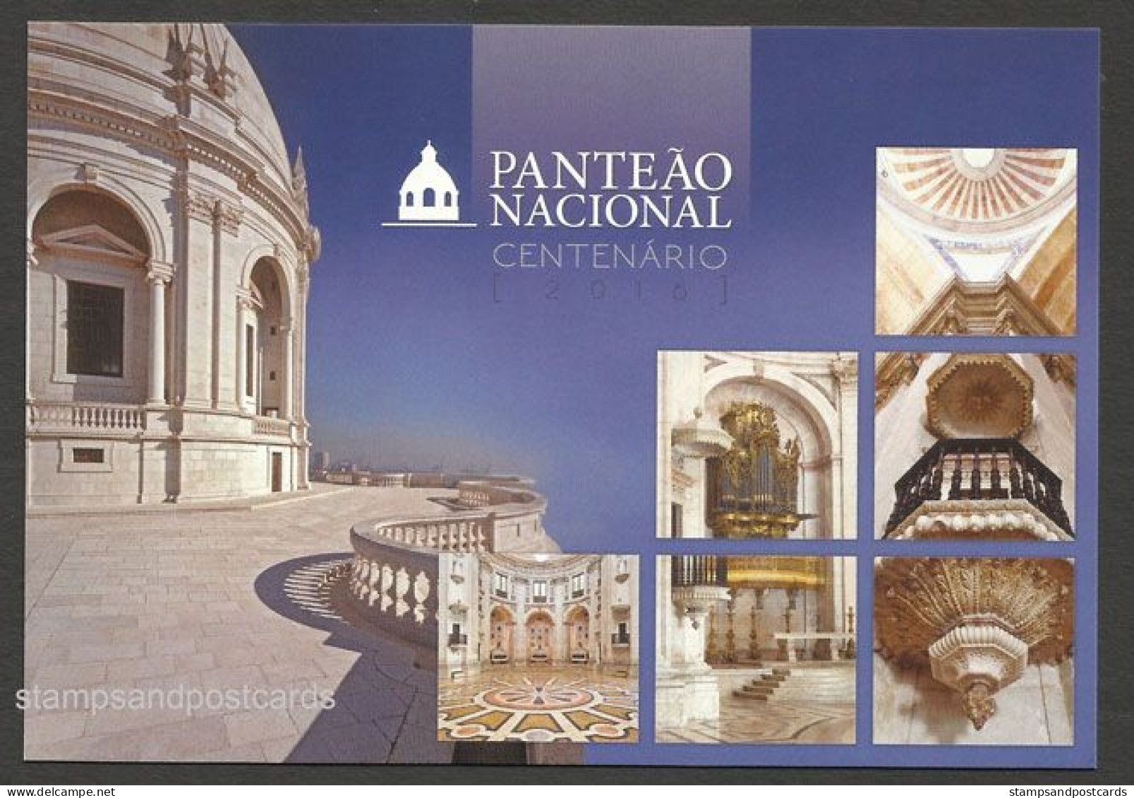 Portugal Entier Postal 2016 Centenaire Panthéon Nationale Cachet Premier Jour Postal Stationery National Pantheon Pmk - Postal Stationery