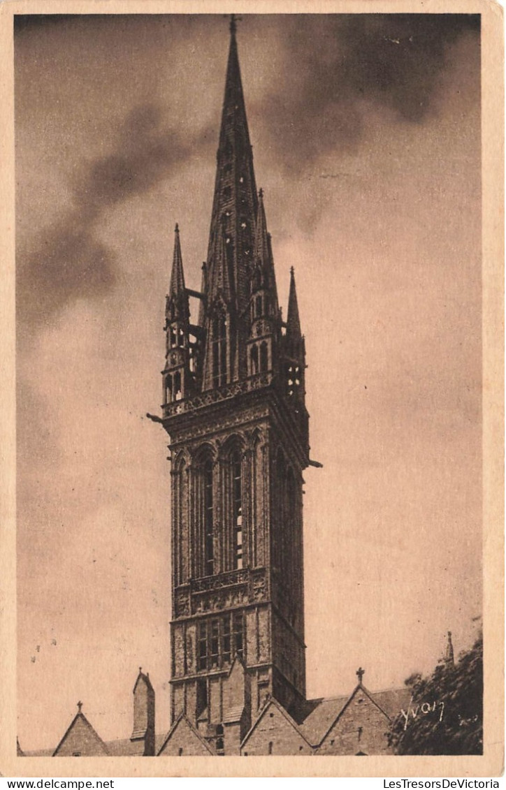 FRANCE - Bretagne - St Pol De Léon (Finistère) - Vue Sur Le Clocher De La Chapelle Du Creisker - Carte Postale Ancienne - Saint-Pol-de-Léon