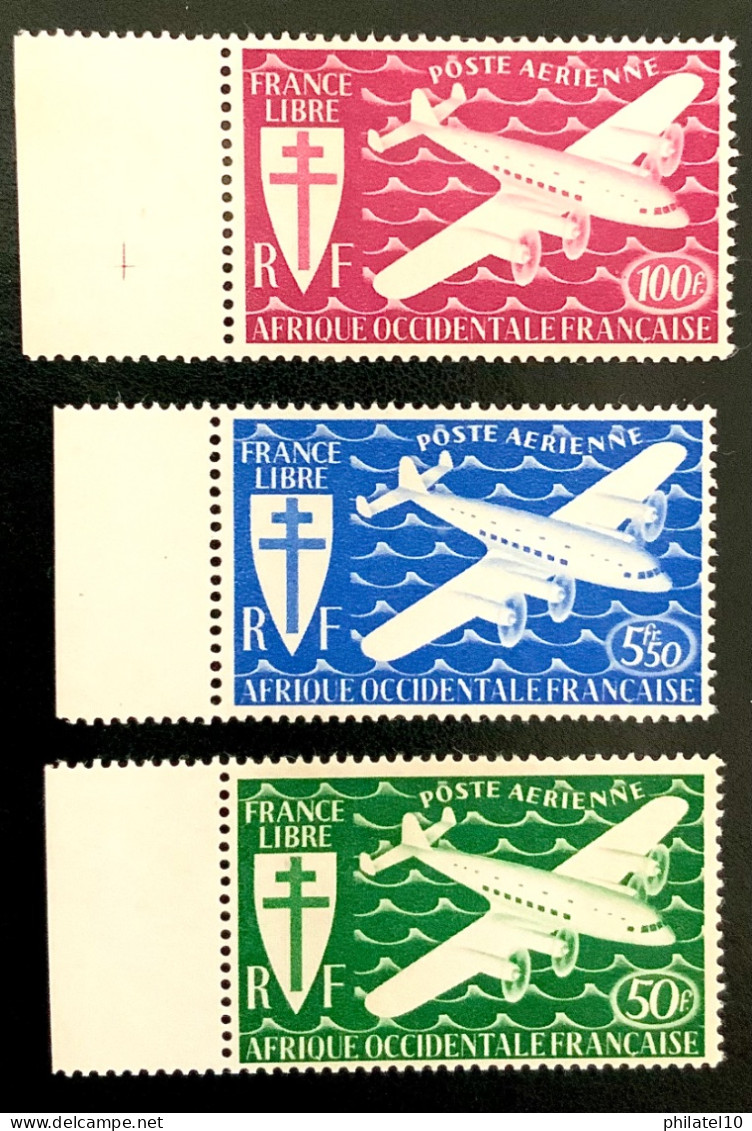 1945 A.O.F. POSTE AERIENNE FRANCE LIBRE - NEUF** - Unused Stamps