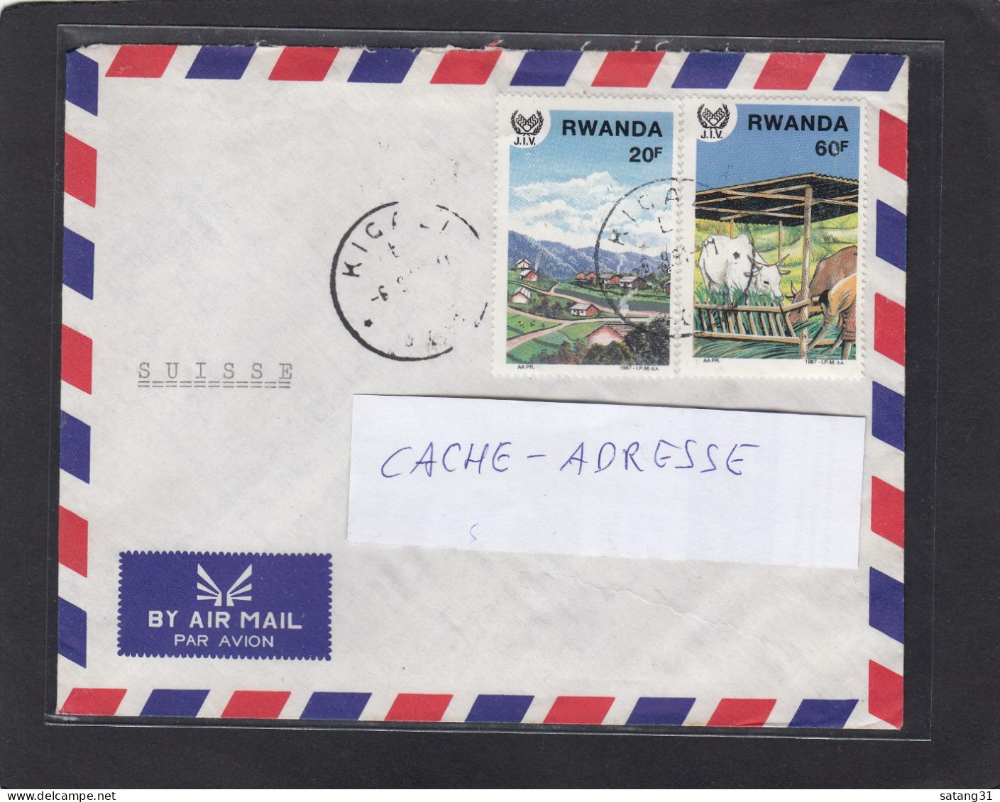 LETTRE AVEC TIMBRES "PAYSAGE/BOEUFS". - Briefe U. Dokumente