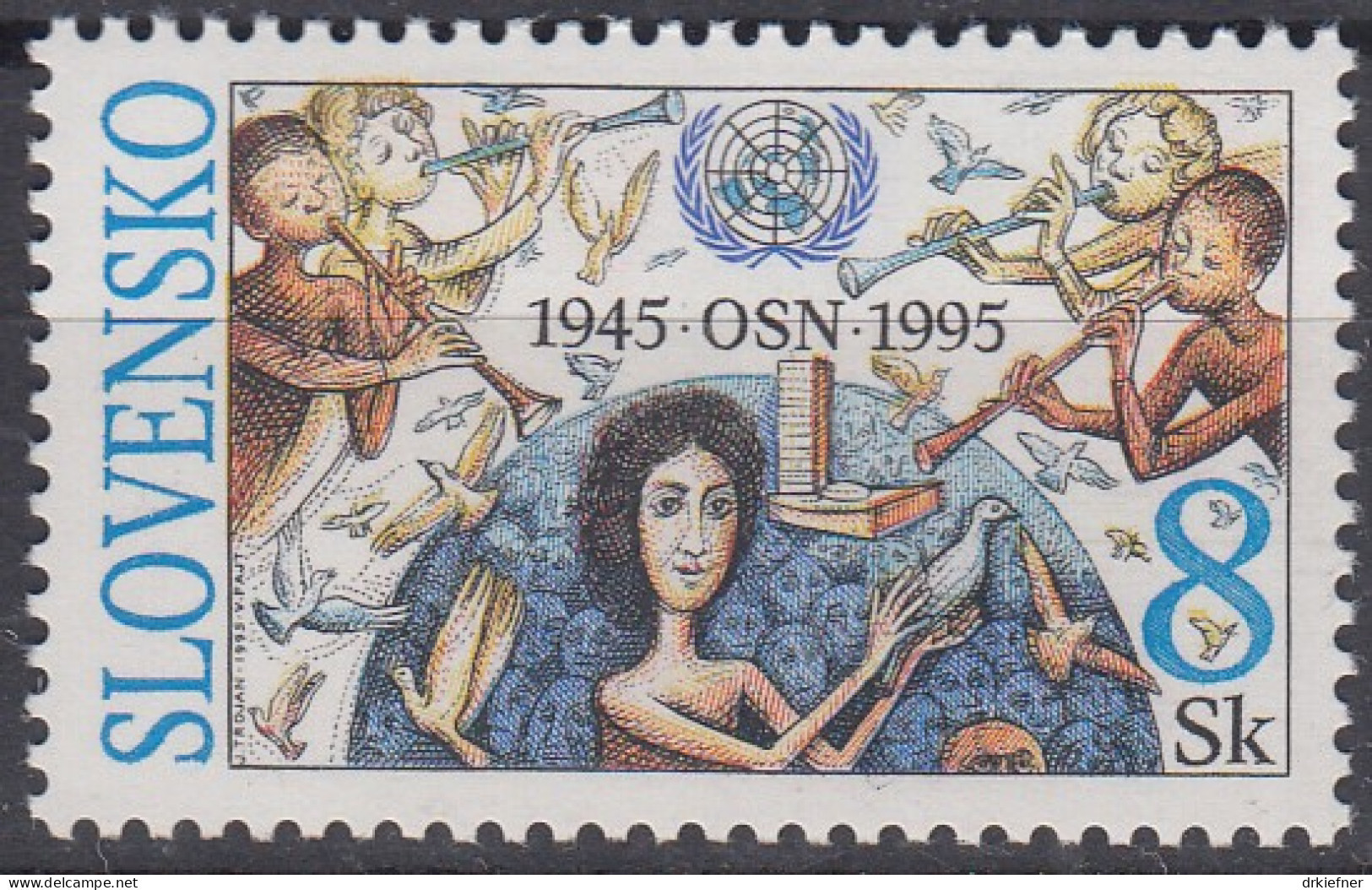 SLOWAKEI  241, Postfrisch **, 50 Jahre Vereinte Nationen (UNO), 1995 - Ongebruikt