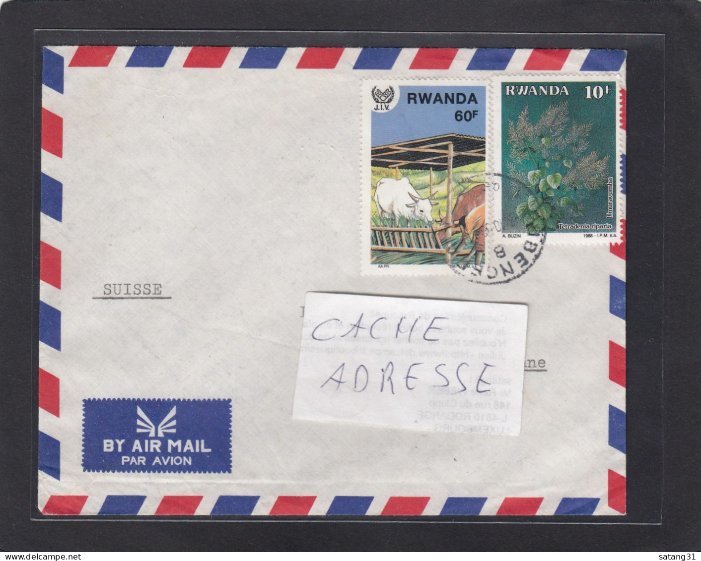 LETTRE AVEC TIMBRES "BOEUFS/PLANTE MEDICINALE". - Storia Postale