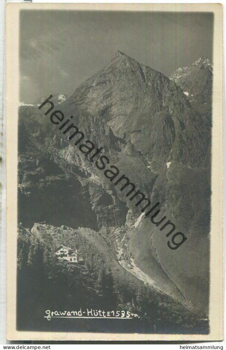 Grawand-Hütte - Wirt Franz Dengg - Zillertal - Foto-Ansichtskarte - Zillertal