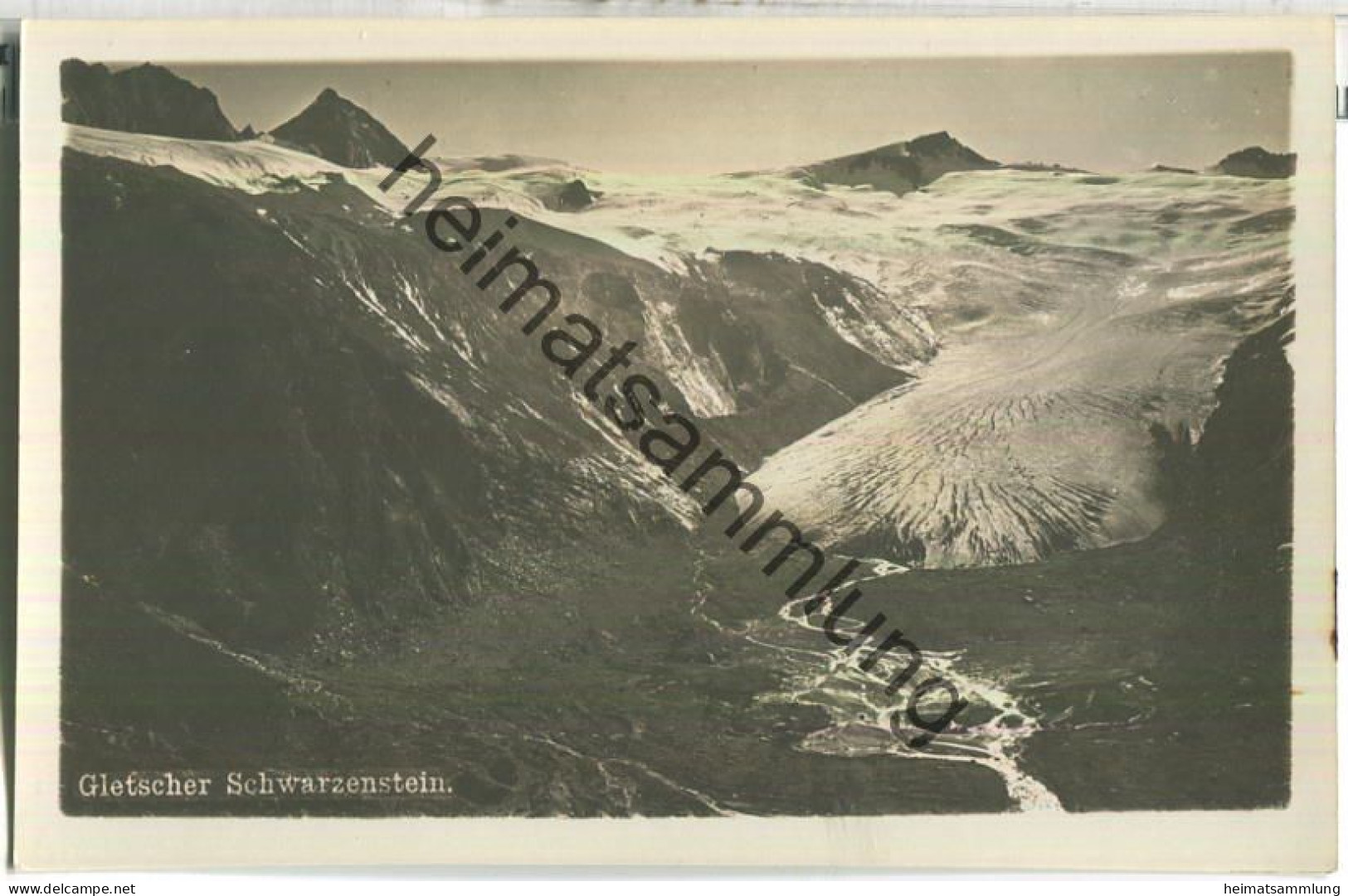 Gletscher Schwarzenstein 20er Jahre - Foto-Ansichtskarte - Zillertal