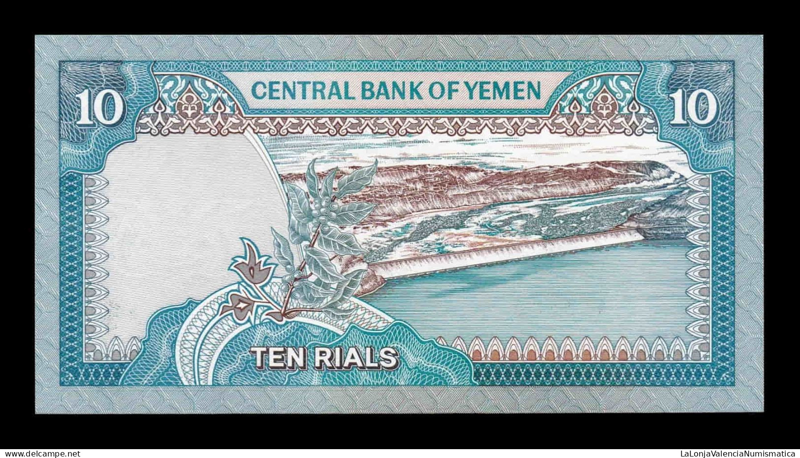 Yemen 10 Rials 1990 Pick 23b Sign 8 Sc Unc - Jemen