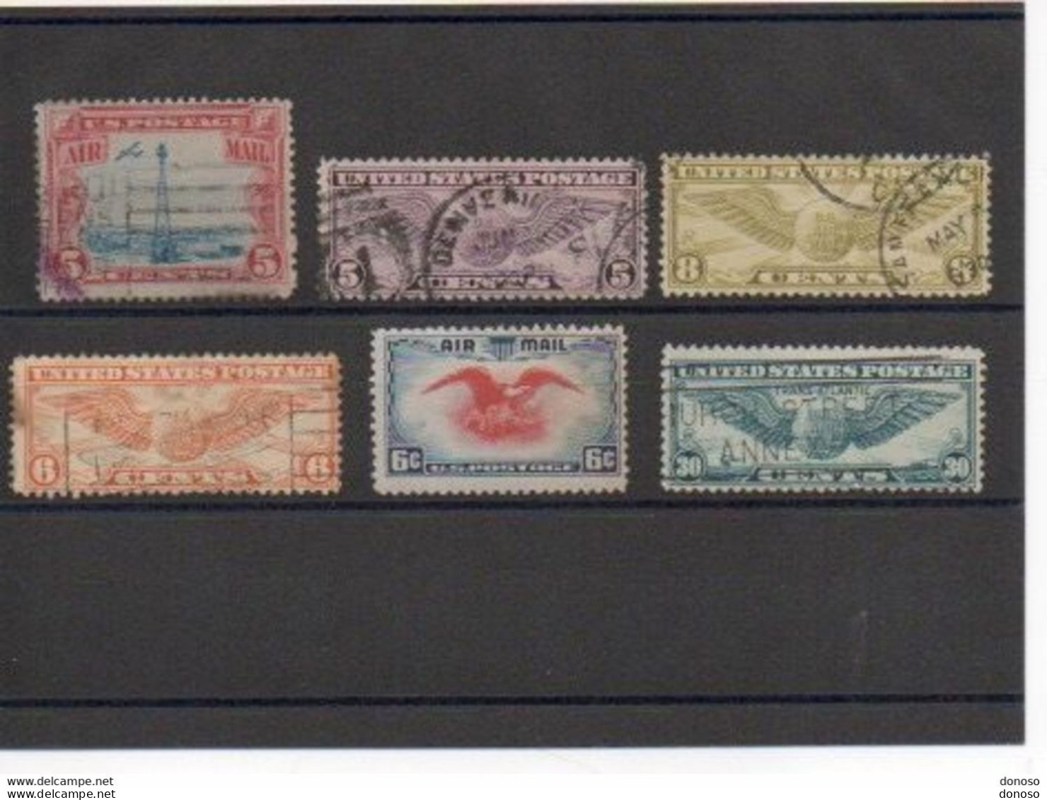 USA 1928-1930 Yvert PA 11 + 12 + 15A-16 + 25 Oblitérés + 24 NEUF** MNH Cote : 5,05 Euros - 1a. 1918-1940 Oblitérés