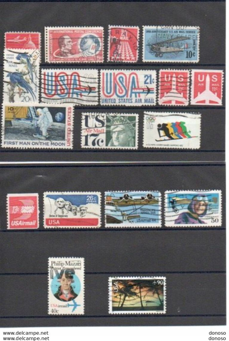 USA 1962-1991, 18 Timbres Oblitérés Diffférents - 3a. 1961-… Usati