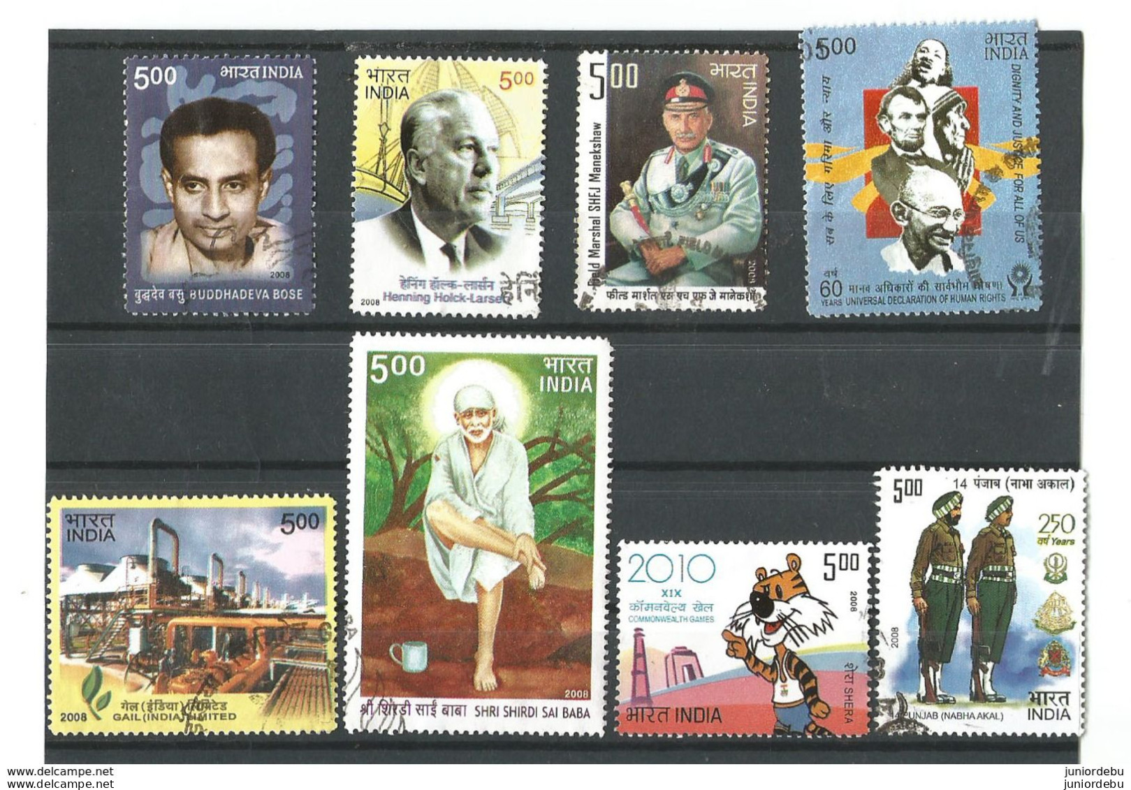 India - 2008 - 8 Different Commemorative  Stamps  - Used. ( OL 23.4.17 ) - Used Stamps