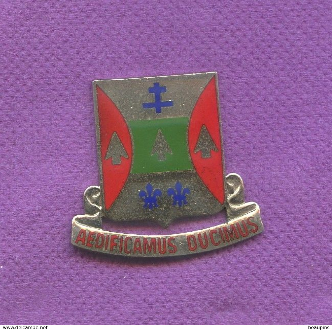 Gros Pins Armee Militaire Aedificamus Ducimus Egf N530 - Militari