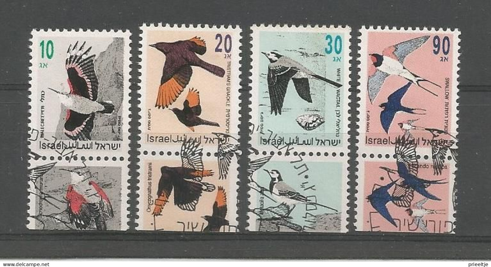 Israel 1992 Birds Y.T. 1193/1196 (0) - Usati (con Tab)