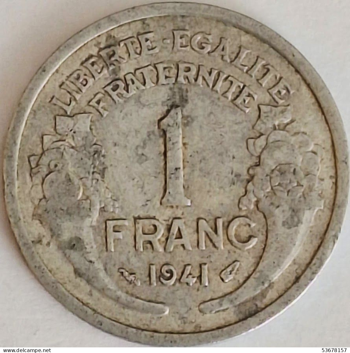 France - Franc 1941, KM# 885a.1 (#4080) - 1 Franc
