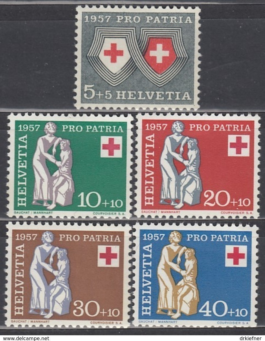 SCHWEIZ  641-645,  Postfrisch **, Pro Patria 1957, Rotes Kreuz - Unused Stamps