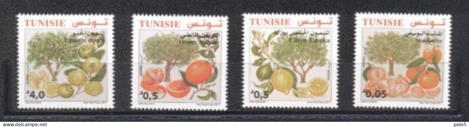 Tunisie 2017- Espèces D'agrumes De Tunisie Série (4v) - Tunesien (1956-...)