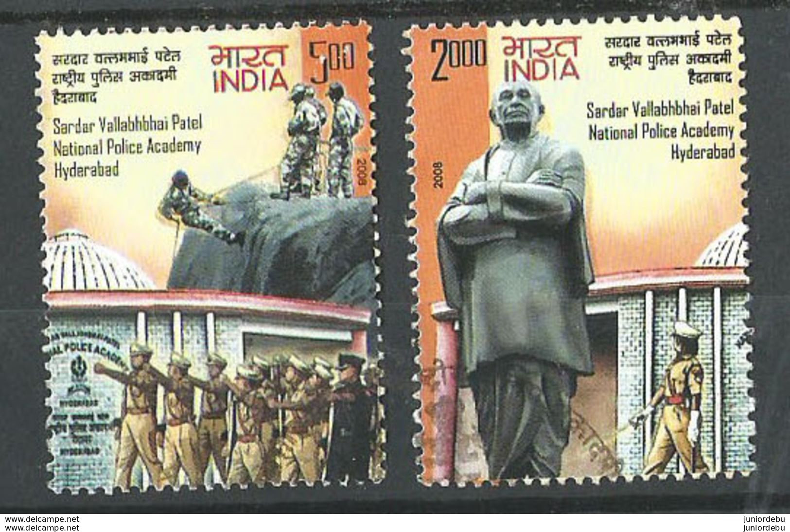 India - 2008 - Police Training Academy  -  Set Of 2. - Used. ( OL 23.4.17 ) - Used Stamps