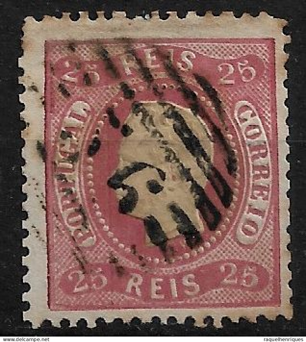 PORTUGAL 1867-70 D. LUIS I 25R USED CARIMBO (NP#94-P17-L4) - Oblitérés