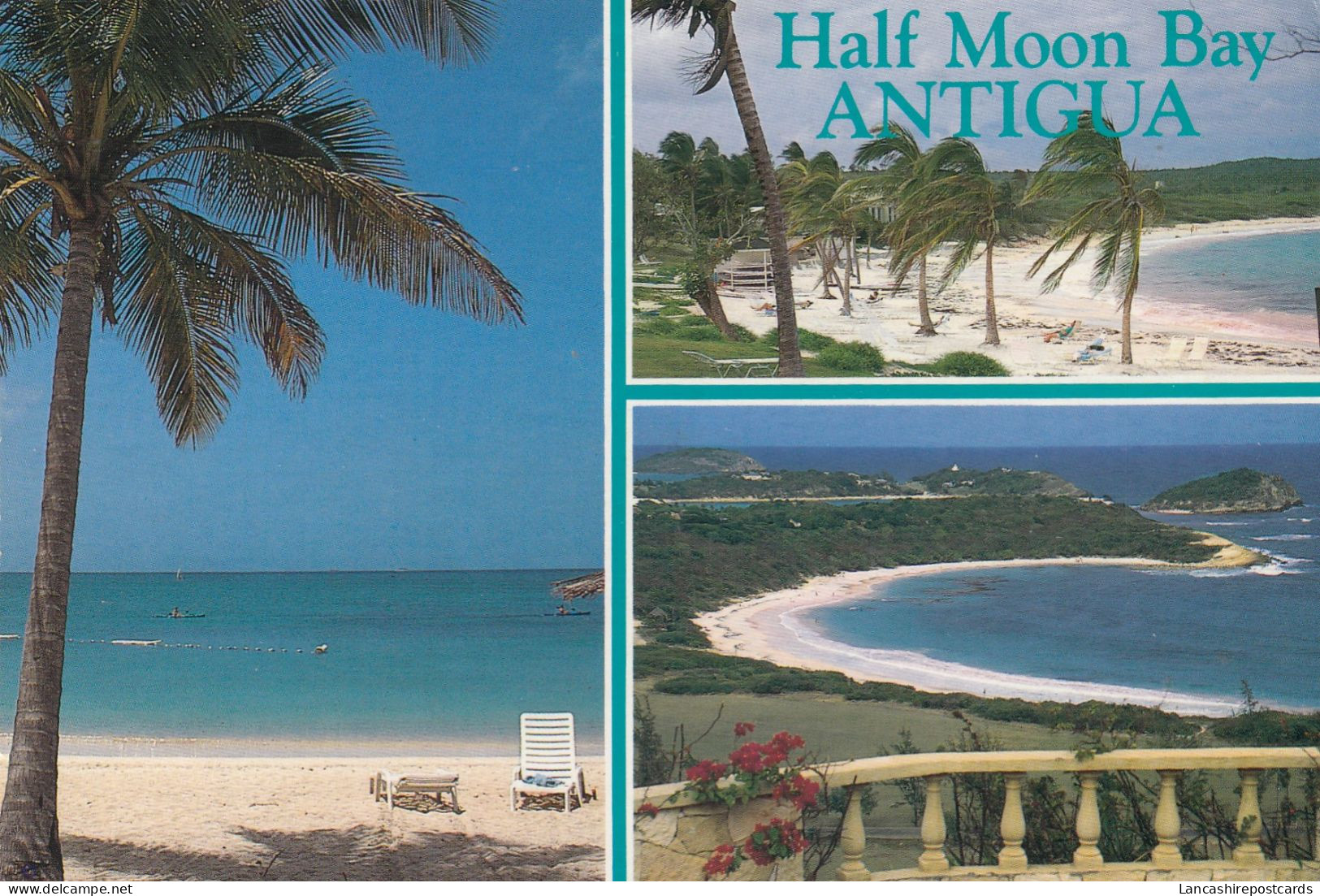 Postcard Half Moon Bay Antigua West India Resort Hotel PU 1994 My Ref B26439 - Antigua Y Barbuda