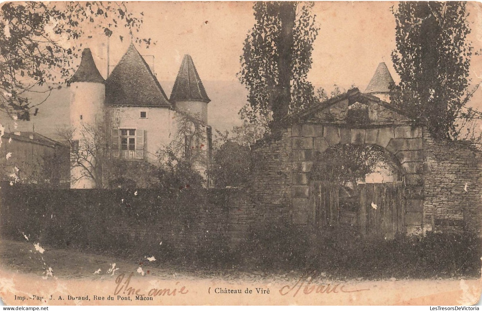 FRANCE - Château De Viré - Vue D'ensemble - Face à L'entrée - Vue De L'extérieure - Carte Postale Ancienne - Vire